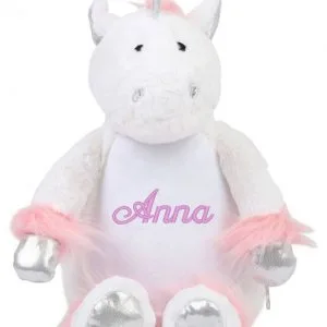 Peluche licorne range pyjama à personnaliser