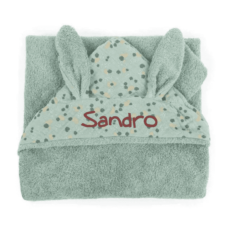 Sortie de bain sauge - Trois petits lapins Moulin Roty