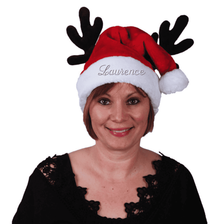 Bonnet de noël avec cornes à personnaliser