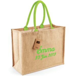 Panier jute à personnaliser