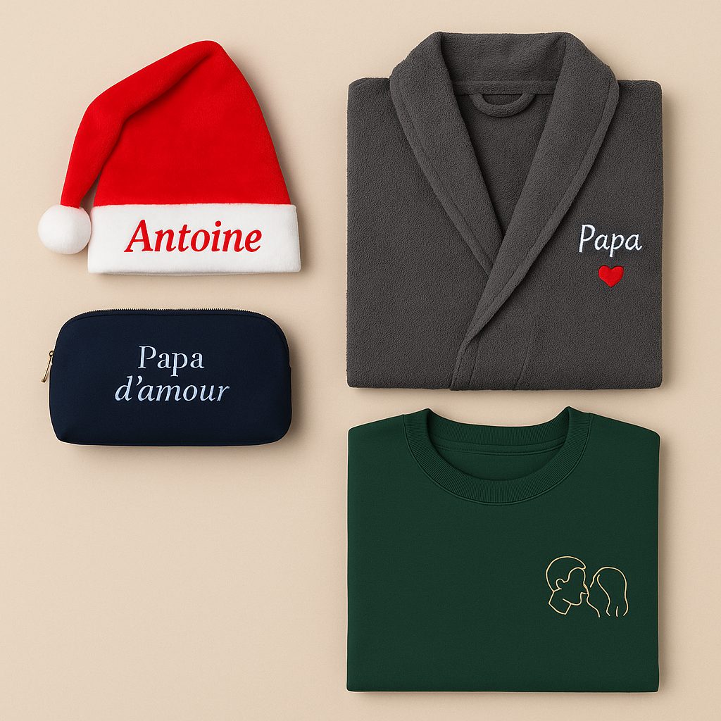 Cadeau de Noël personnalisé pour homme : des idées brodées qui changent des chaussettes