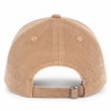 Casquette camel en velours côtelé vue arrière avec fermeture réglable