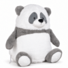 Peluche panda gris et blanc de 34 cm avec ventre blanc à personnaliser